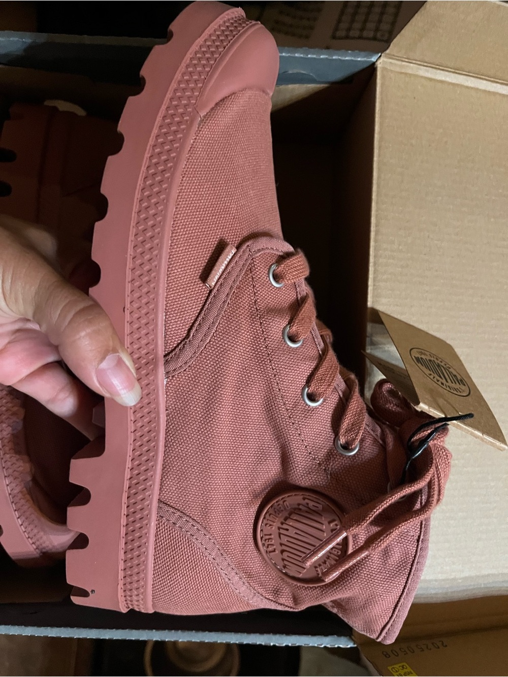 Palladium Pampa Hi Lite Canvas Boot in Fall Cedar